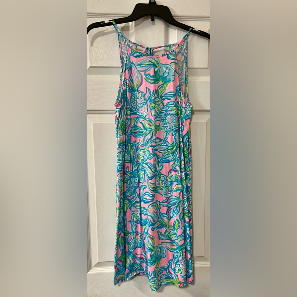 Lilly Pulitzer Pima Cotton Vibrant Fish Print Dress Size XXS